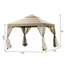 Load image into Gallery viewer, Outdoor 2-Tier 10&#39; x 10&#39; Screw-free Structure Shelter Gazebo Canopy
