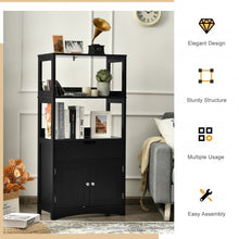 Load image into Gallery viewer, Bathroom Storage Cabinet with Drawer and Shelf Floor Cabinet-Black
