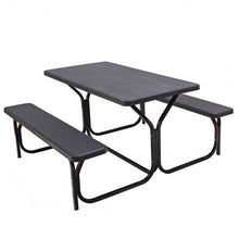 Load image into Gallery viewer, Outdoor Picnic Garden Party Table And Bench Set-Black
