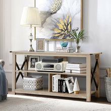 Load image into Gallery viewer, Modern Farmhouse TV Stand Entertainment Center for TV&#39;s up to 55&quot; w/Open Shelves
