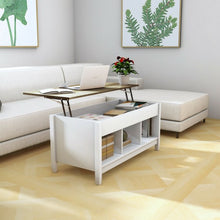 Load image into Gallery viewer, Lift Top Coffee Table with Hidden Storage Compartment-White
