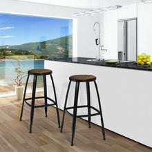 Load image into Gallery viewer, 30" Set of 2 Industrial Height Bar Stools

