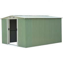 Load image into Gallery viewer, Galvanized Steel Garden Storage Shed Tool House-Green
