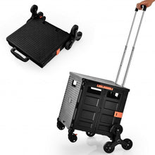 Load image into Gallery viewer, Costway Foldable Utility Cart for Travel and Shopping-Black
