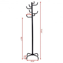 Load image into Gallery viewer, Metal Coat Hat Rack Clothes Hanger Tree Stand

