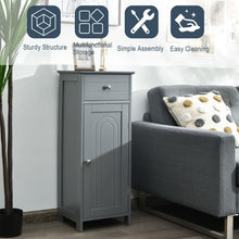 Load image into Gallery viewer, Wooden Storage Free-Standing Floor Cabinet with Drawer and Shelf-Gray
