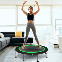 Load image into Gallery viewer, 47&quot; Folding Trampoline Fitness Exercise Rebound with Safety Pad Kids and Adults-Green
