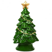 Load image into Gallery viewer, 11.5&quot; Pre-Lit Ceramic Hollow Christmas Tree with LED Lights
