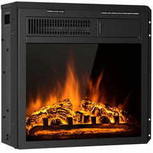 Load image into Gallery viewer, 18&quot; Electric Fireplace Insert Freestanding and Recessed Heater Log Flame Remote
