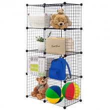 Load image into Gallery viewer, DIY 8 Cube Grid Wire Cube Shelves
