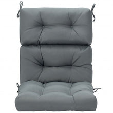 Load image into Gallery viewer, 22" x 44" Tufted Outdoor Patio Chair Seating Pad-Gray

