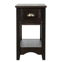 Load image into Gallery viewer, Contemporary Chair Side End Table Compact Table with Drawer Nightstand-Coffee
