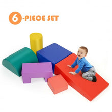 Load image into Gallery viewer, 6 Piece Climb Crawl Play Set Indoor Kids  Toddler -Red
