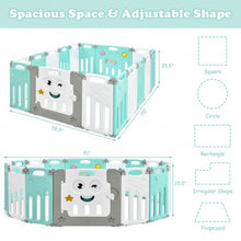 Load image into Gallery viewer, 16-Panel Foldable Baby Playpen Kids Activity Centre-Green
