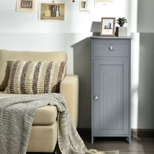 Load image into Gallery viewer, Wooden Storage Free-Standing Floor Cabinet with Drawer and Shelf-Gray
