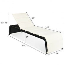 Load image into Gallery viewer, 5-Position Outdoor Adjustable Rattan Recliner Chair
