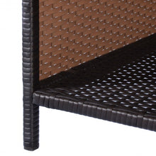 Load image into Gallery viewer, 3 pcs Patio Outdoor Rattan Wicker Bar Table and 2 Stools

