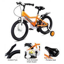 Load image into Gallery viewer, 12&quot; Kids Bike for Outdoor Sports with Training Wheel-Orange
