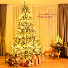 Load image into Gallery viewer, 9 Feet Artificial Christmas Tree with Premium Snow Flocked Hinged
