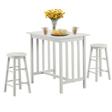 Load image into Gallery viewer, 3-Piece Counter Height Breakfast Table with 2 Stools
