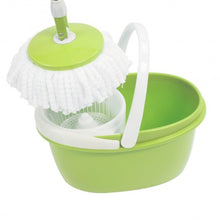 Load image into Gallery viewer, Rotating Head Easy Magic Floor Mop Bucket 2 Heads Microfiber Spin Spinning-green
