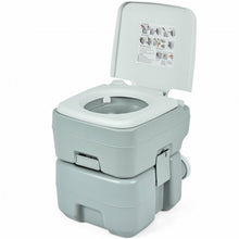 Load image into Gallery viewer, 5.3 Gallon 20L Outdoor Portable Toilet w/Level Indicator for RV Travel Camping
