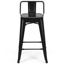 Load image into Gallery viewer, 24" Set of 4 Low Back Metal Counter Stool Stools-Black
