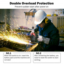 Load image into Gallery viewer, 20V Cordless Angle Grinder w/ 4.0Ah Lithium-Ion Battery &amp; Charger
