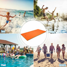 Load image into Gallery viewer, 12’ x 6’ 3 Layer Floating Water Pad-Orange
