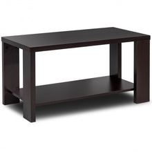 Load image into Gallery viewer, Rectangular Cocktail Coffee Table with Storage Shelf
