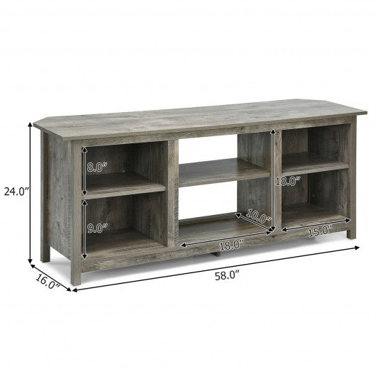 2-Tier Entertainment Media Console Center-Gray