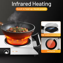 Load image into Gallery viewer, Ceramic Infrared Countertop Stove w/Temperature Control &amp; Insulated Cool Handles
