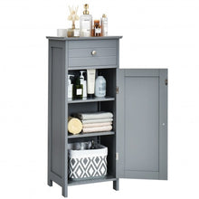 Load image into Gallery viewer, Wooden Storage Free-Standing Floor Cabinet with Drawer and Shelf-Gray
