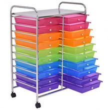 Load image into Gallery viewer, 20 Drawers Storage Rolling Cart Studio Organizer-Multicolor
