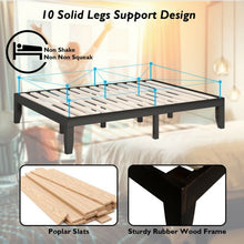 Load image into Gallery viewer, Queen Size 14&quot; Wooden Bed Mattress Frame-Brown
