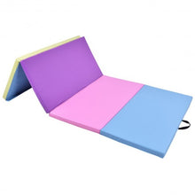 Load image into Gallery viewer, 4&#39; x 8&#39; x 2&quot; Multi-Colors Folding PU Panel Gymnastics Mat
