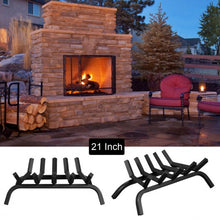 Load image into Gallery viewer, 21&quot; Iron Fireplace Log Grate Firewood Burning Rack
