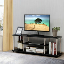 Load image into Gallery viewer, 3-Tier 110lbs Stainless Steel Listed Universal TV Stand-Black
