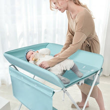 Load image into Gallery viewer, Folding Baby Changing Table with Storage -Blue

