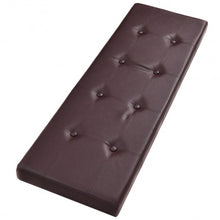 Load image into Gallery viewer, 45&quot; Large Folding Ottoman Storage Seat - Brown
