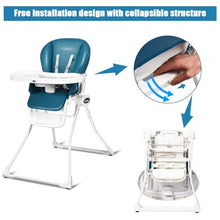Load image into Gallery viewer, Space Saving Fold Baby High Chair-Navy
