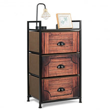Load image into Gallery viewer, 3 Drawer Fabric Dresser Storage Tower Nightstand
