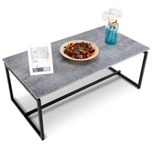 Load image into Gallery viewer, Metal Frame Cocktail Coffee Table-Gray
