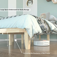 Load image into Gallery viewer, 14&quot; Full Size Wood Platform Bed Frame with Wood Slat Support-Natural
