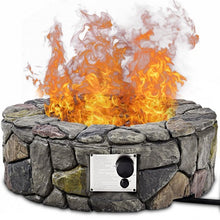 Load image into Gallery viewer, 28&quot; Propane Gas Fire Pit with Lava Rocks and Protective Cover

