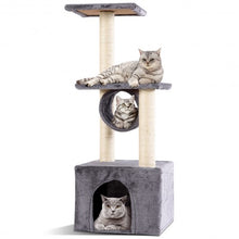 Load image into Gallery viewer, 37&quot; Cat Tree Condo Scratch Post Kitten Pet House-Gray
