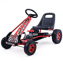 Load image into Gallery viewer, 4 Wheels Kids Ride On Pedal Powered Bike Go Kart Racer Car Outdoor Play Toy-Red
