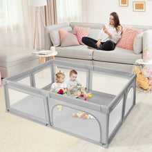 Load image into Gallery viewer, Extra-Large Safety Baby Fence with 50 Ocean Balls-Gray
