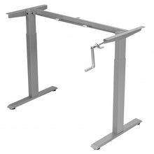 Load image into Gallery viewer, Hand Crank Sit to Stand Desk Frame Height Adjustable Standing Base-Gray

