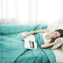 Load image into Gallery viewer, 15 lbs 60" x 80" Heavy Weighted Blanket Natural Bamboo Fabric Soft Breathable
